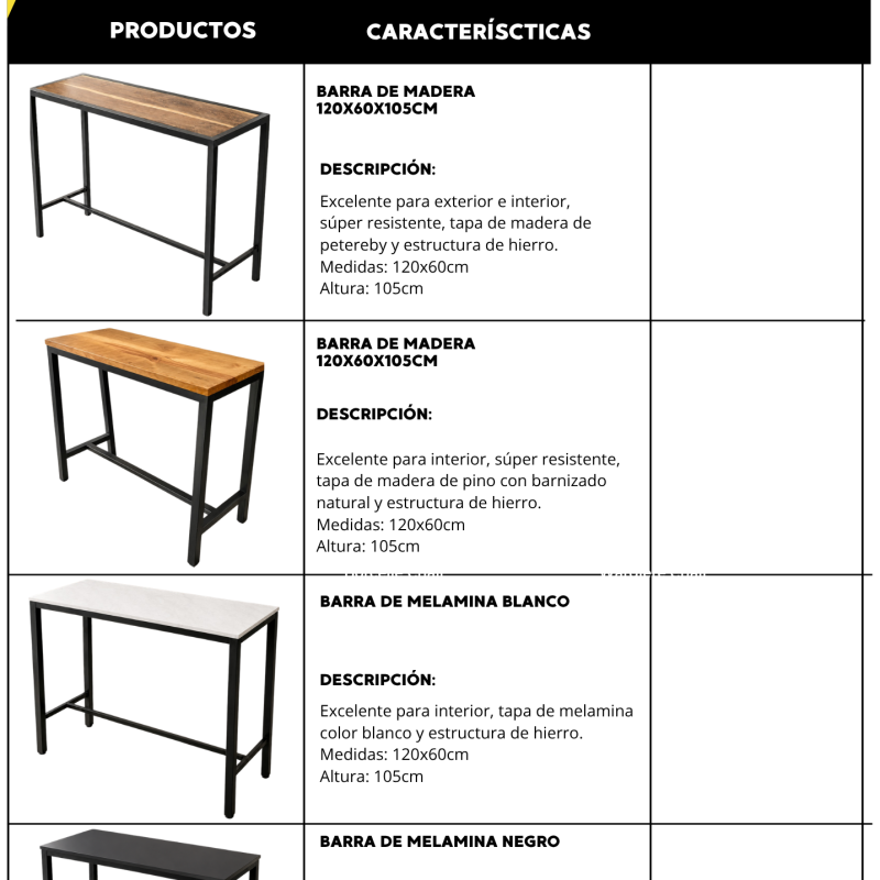Barras de madera y estructura de hierro